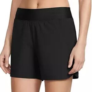 Lands End Size 16 Black SunShade UPF 50 Board Shorts